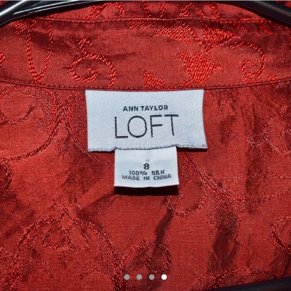 100% Silk Ann Taylor Loft Button Up - Picture 4 of 4